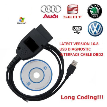 Cable de diagnóstico de VAG Kkl C-O-M 16.8.0 para coches Audi/Seat/VW